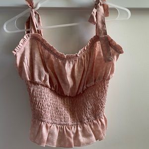 shoulder tie crop top